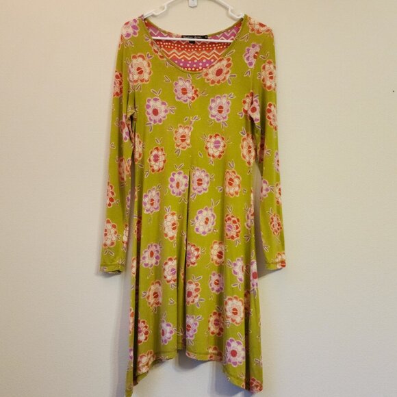 Gudrun Sjoden Floral Artsy Dress Modal Cotton Jersey Women S Lagen Look - Picture 1 of 15